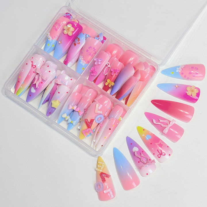 Artistic Themed Press-On Nail Set Stornfield