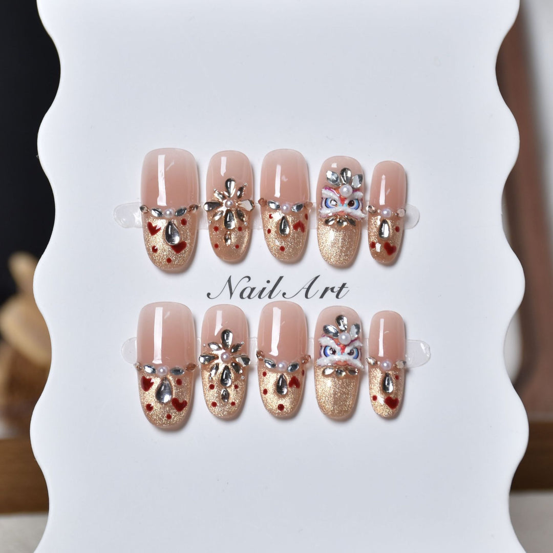 Luxury Decorative Press-On Nails Stornfield