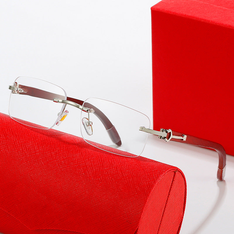Women's fashionable semi-rimless sunglasses with luxurious metal and plastic frame Stornfield