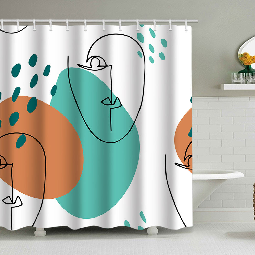 Abstract Botanical Print Shower Curtain Stornfield