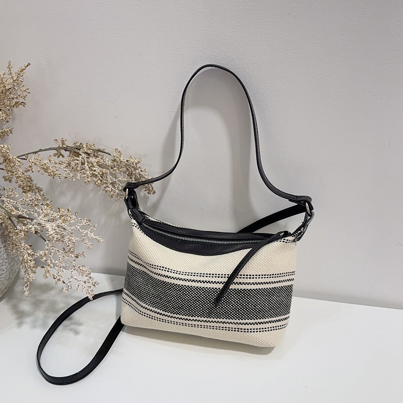 Textured Woven Crossbody Bag