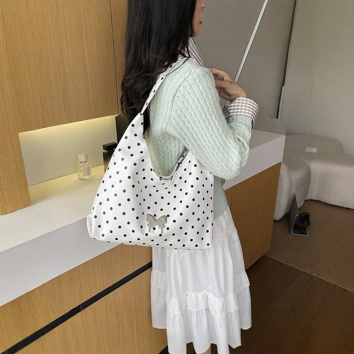 Playful Polka Dot Hobo Handbag