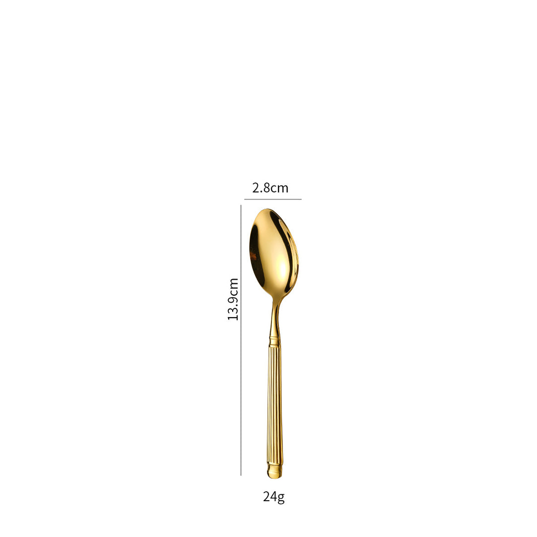 Elegant dessert spoon with exclusive surface design Stornfield