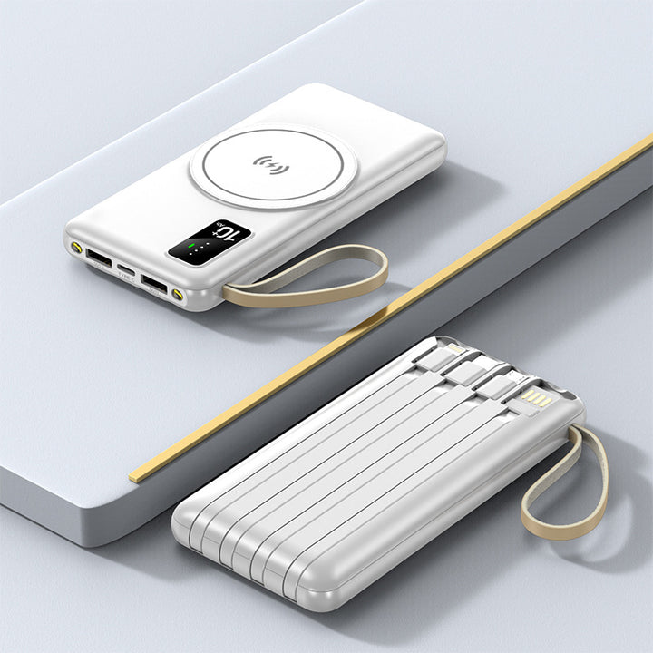 Portable Qi-Charging Power Bank with Multifunctional USB Ports Stornfield