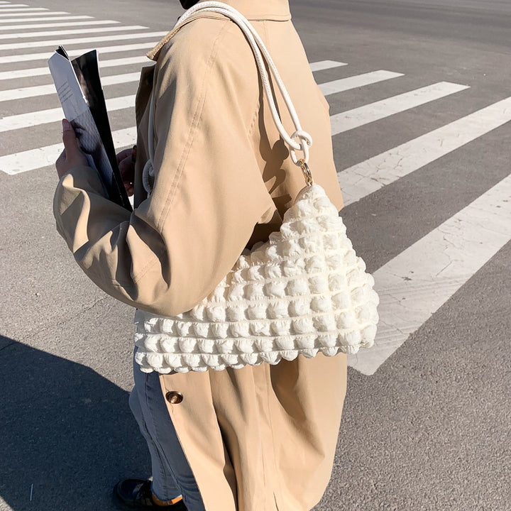 Textured Plush Handbag