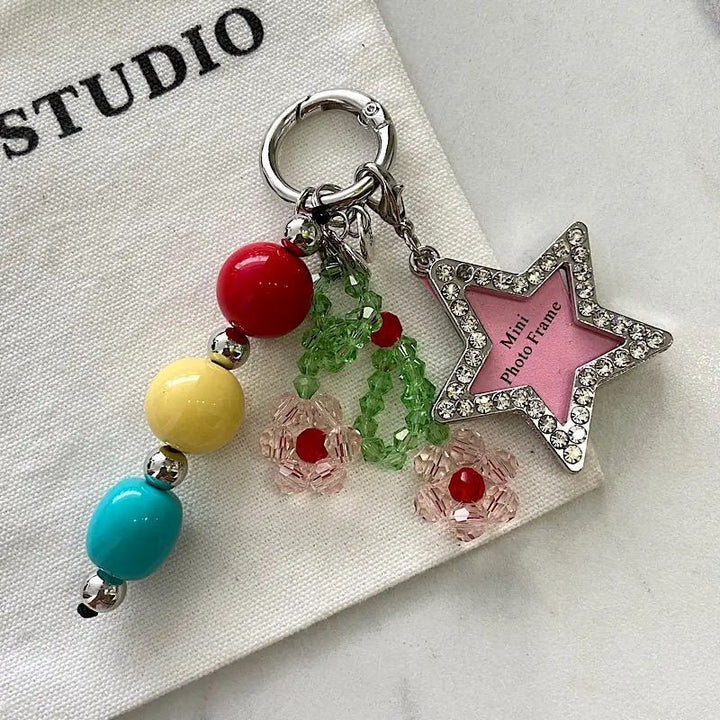 Playful Beaded Charm Keychain Stornfield