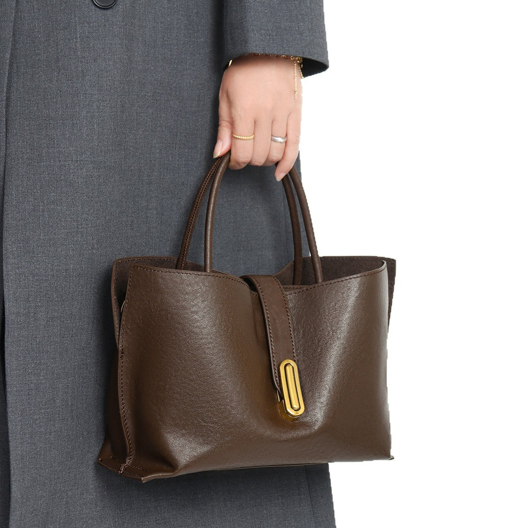 Sculpted Smooth Grain-Textured Top-Handle Satchel with Removable Crossbody Strap