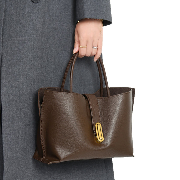 Sculpted Smooth Grain-Textured Top-Handle Satchel with Removable Crossbody Strap