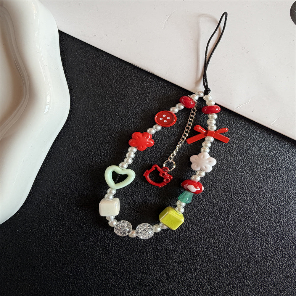 Playful Beaded Charm Phone Lanyard Stornfield 1790135330