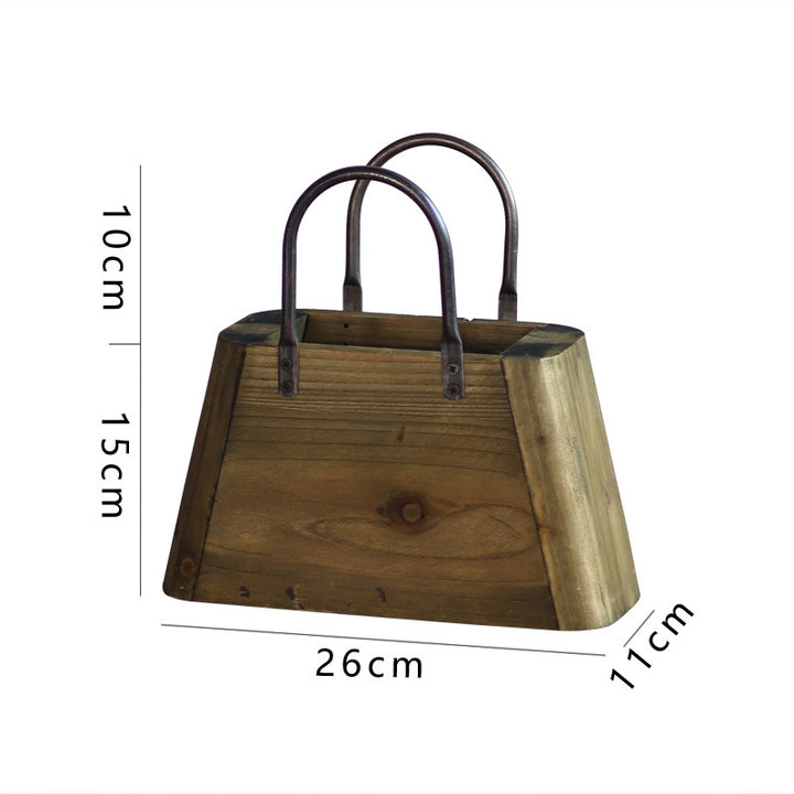 Wooden container with handles Stornfield