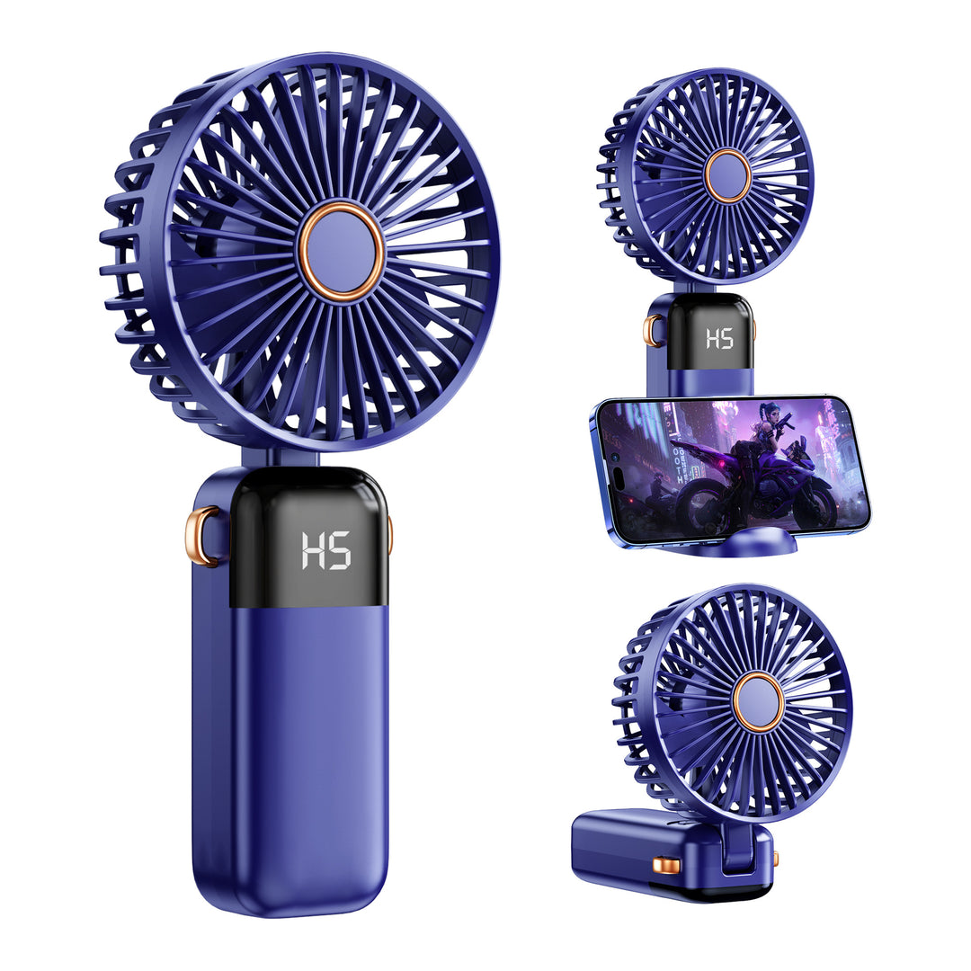 Cooling portable handheld misting fan with digital battery display and adjustable speeds Stornfield