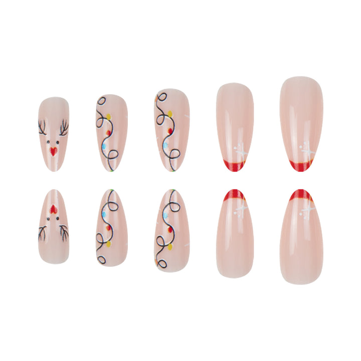 Festive Holiday-Themed Press-On Nails Stornfield