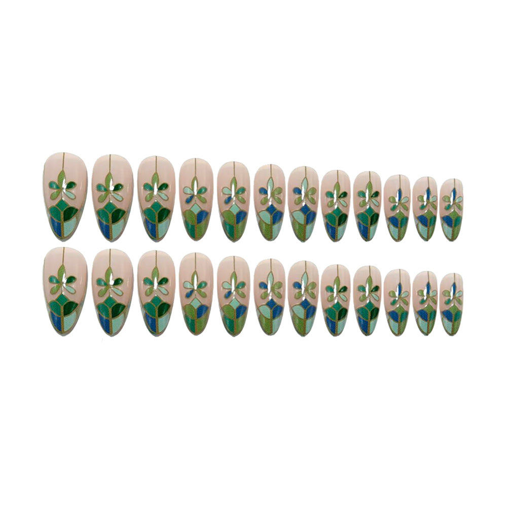 French Art Nails with Floral Design Stornfield