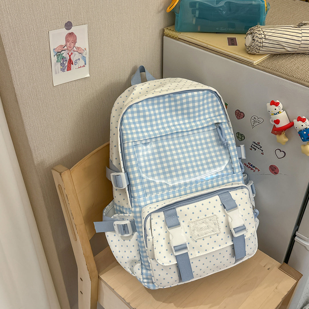 Charming Plaid Patterned Backpack Stornfield