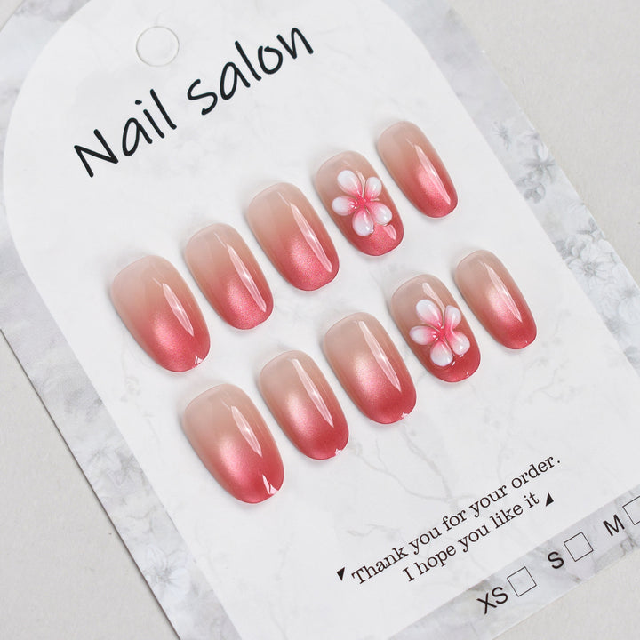 Elegant Floral Press-On Nail Set Stornfield