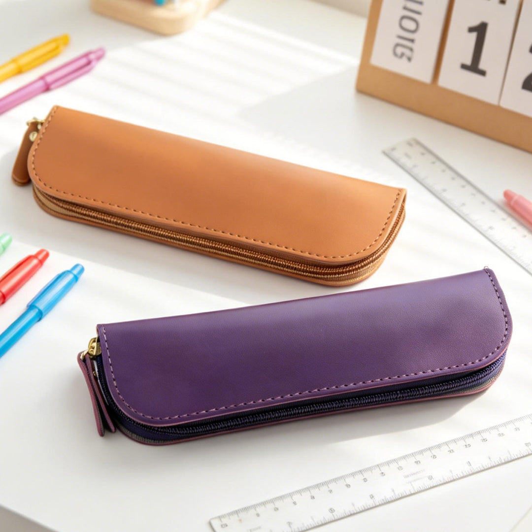 Zippered Leather Pencil Case Stornfield