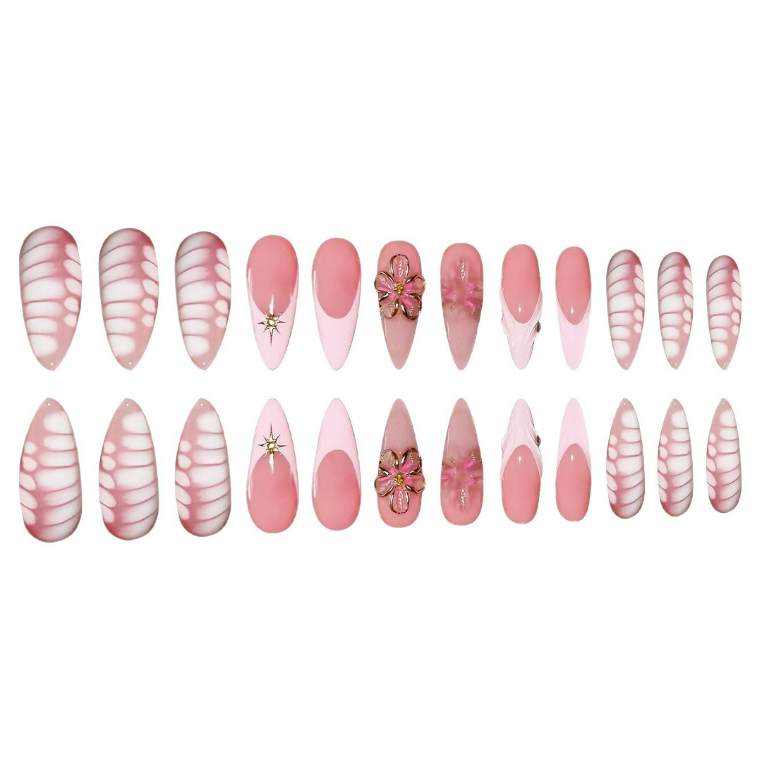 Decorative Floral Art Press-On Nails Stornfield