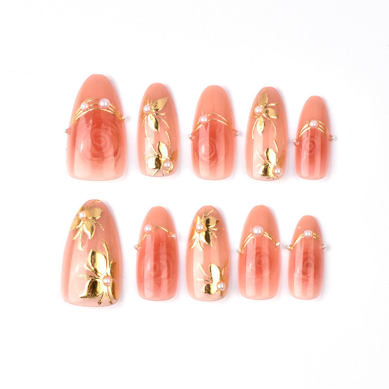 Artful Nail Tips with Rose Design Stornfield