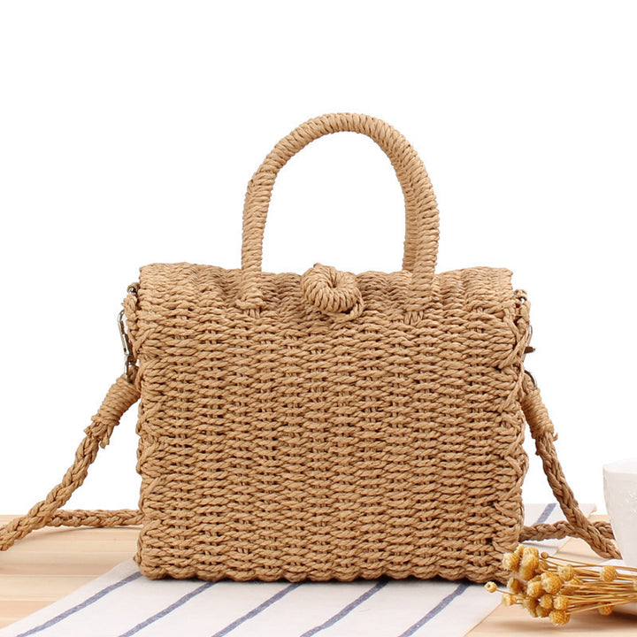Braided shoulder bag with innovative closure Stornfield