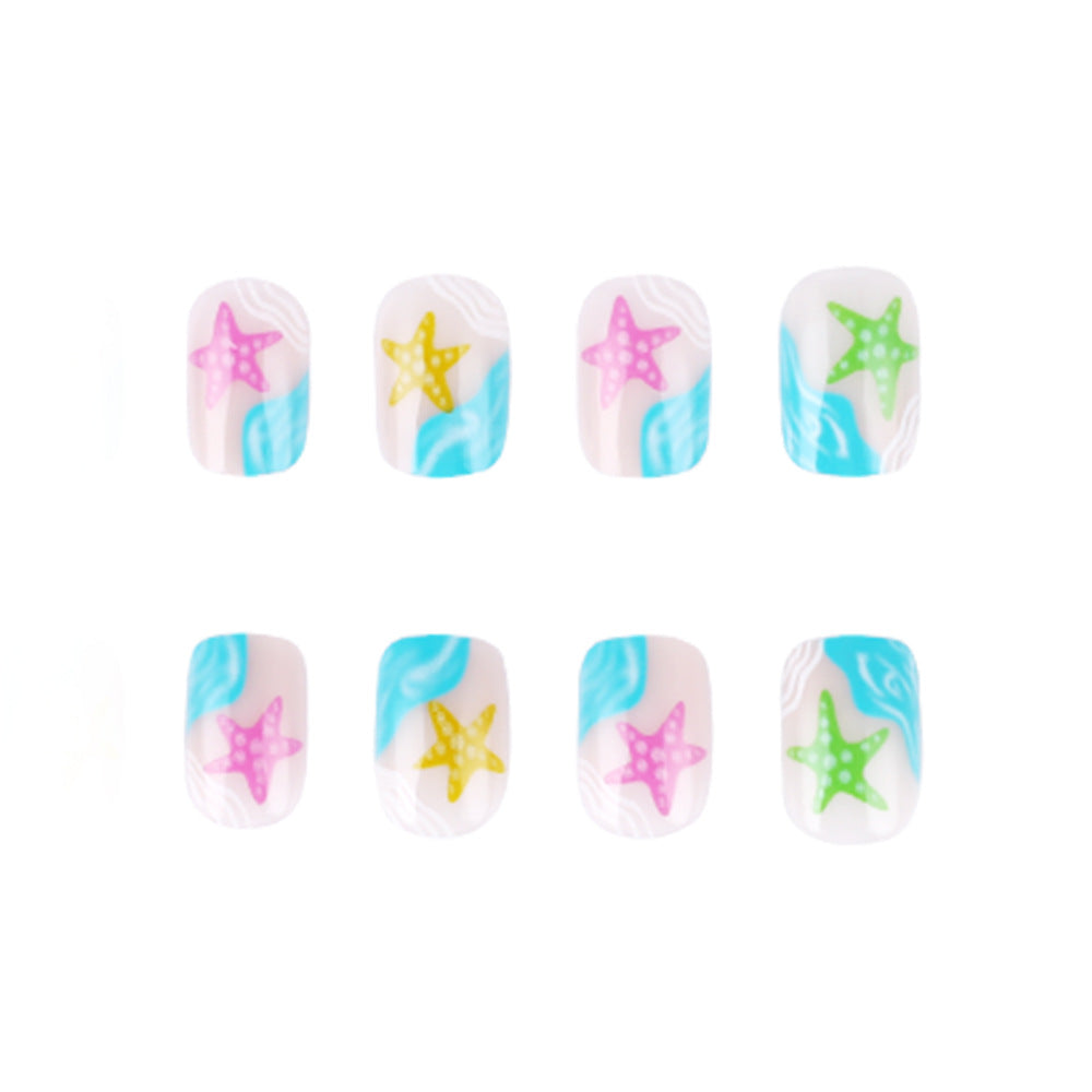 Artistic Beach-Themed Nail Art Stornfield