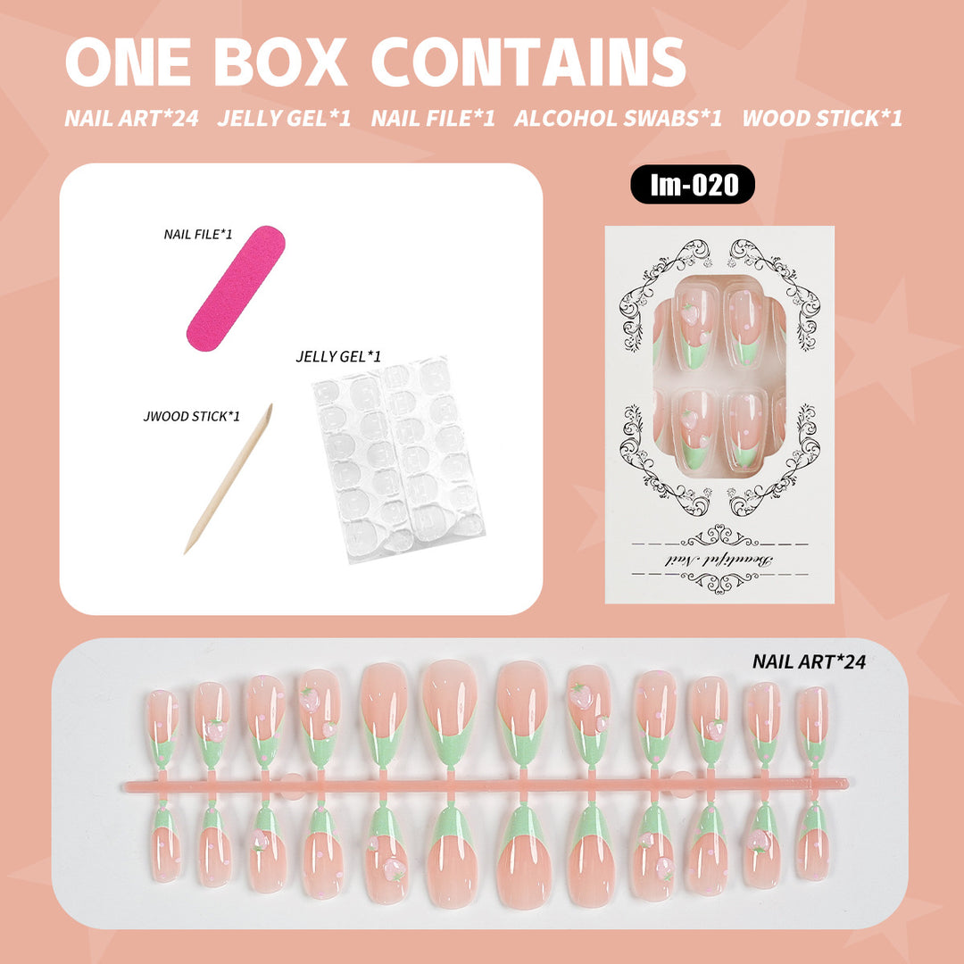 Artistic Press-On Nail Set with Accessories