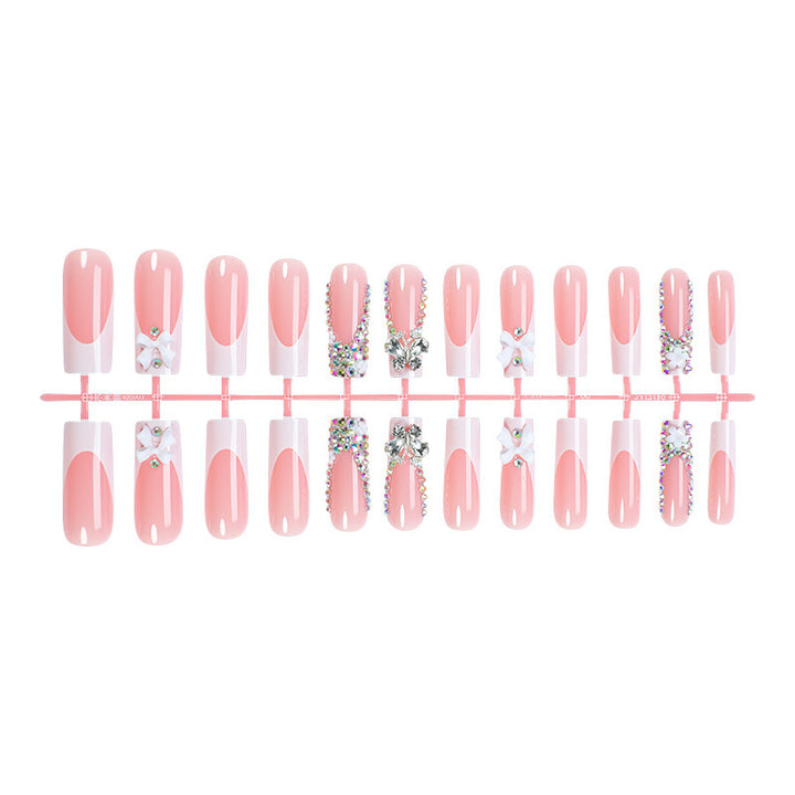 Decorative Press-On Nail Art Set with Rhinestone Accents Stornfield