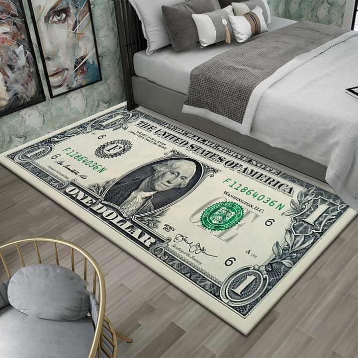 Dollar-Themed Decorative Area Rug