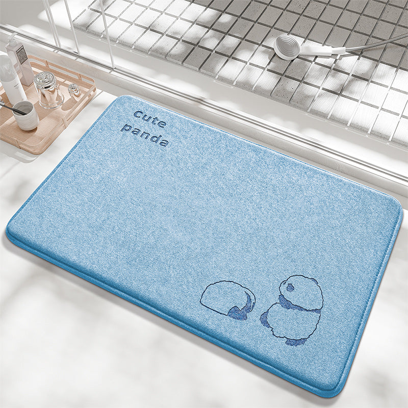 Playful Bunny Design Bath Mat Stornfield