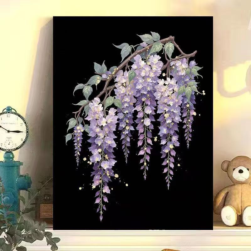 Wisteria Floral Canvas Art Stornfield