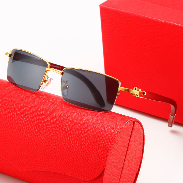 Ladies modern square sunglasses with luxurious metal frame Stornfield