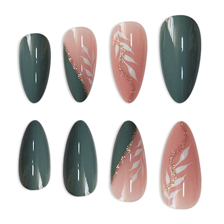Elegant Almond-Shaped Press-On Nail Extensions Stornfield