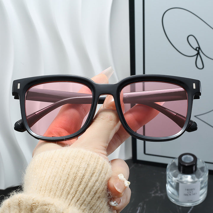 Women Fashionable Square Sunglasses with Transparent Frame Stornfield