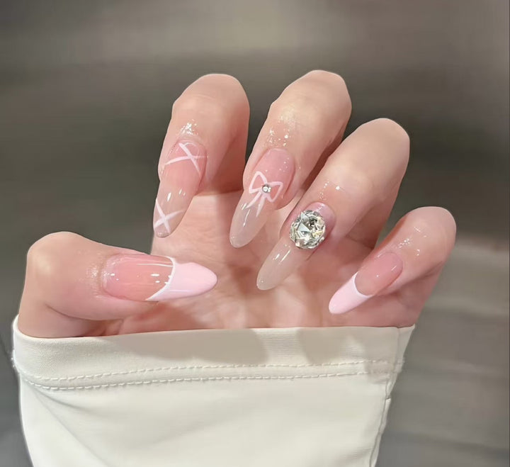Artistic Floral Press-On Nail Set Stornfield