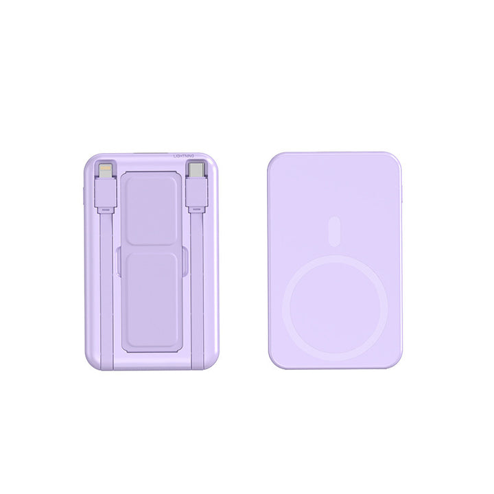 Portable power bank with integrated Qi charging function and digital capacity display Stornfield