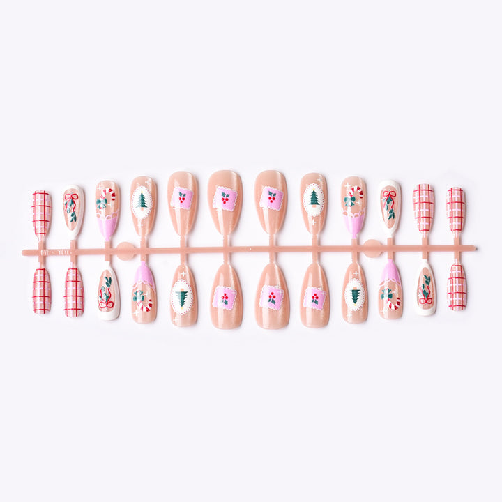 Festive Holiday-Themed Press-On Nail Art Set Stornfield 1790636735