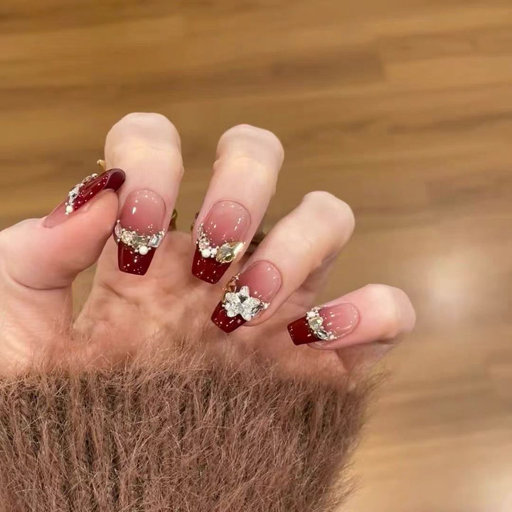 Artistic Floral Design Press-On Nail Set Stornfield