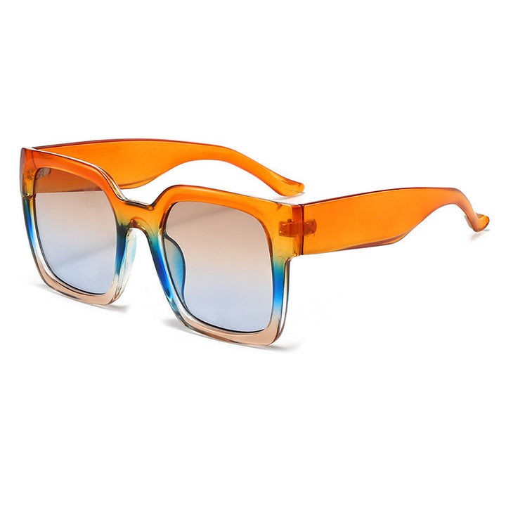 Women's square sunglasses with stylish transparent frame and soft color gradient Stornfield