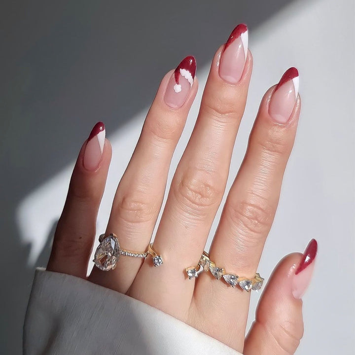 Artificial nail set with festive winter theme Stornfield