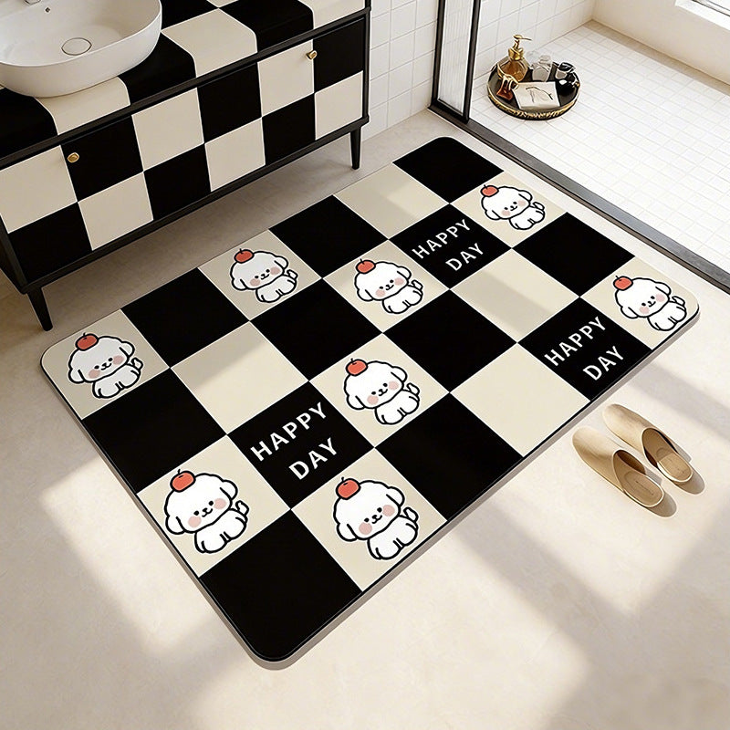 Cute Cartoon Pet-Themed Bath Mat Stornfield