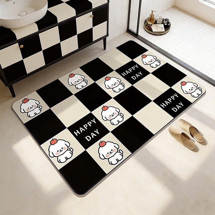 Cute Cartoon Pet-Themed Bath Mat Stornfield