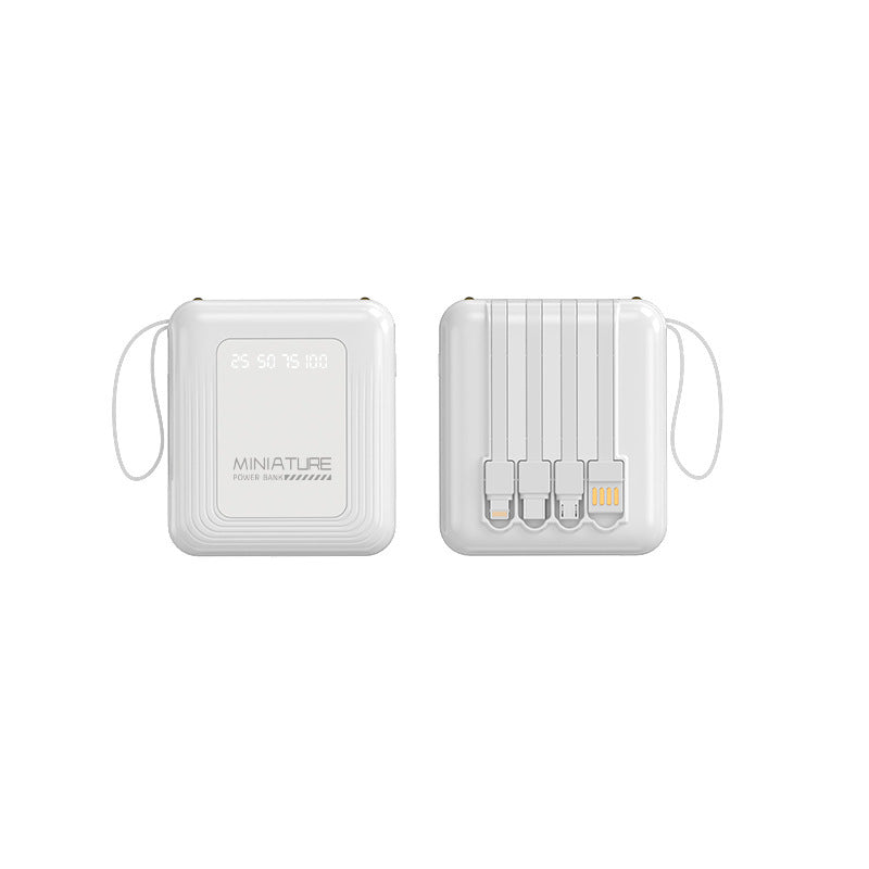 Compact power bank with integrated cable and digital charging display Stornfield