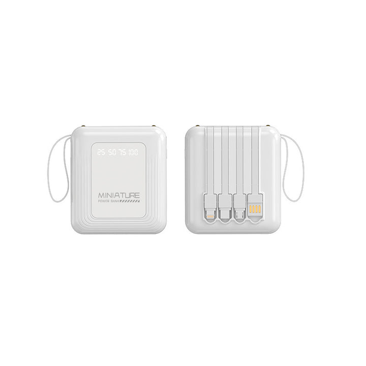 Compact power bank with integrated cable and digital charging display Stornfield
