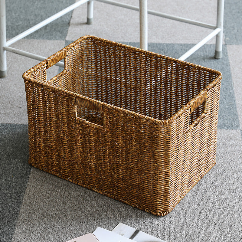 Handcrafted Rectangular Wicker Storage Bin Stornfield