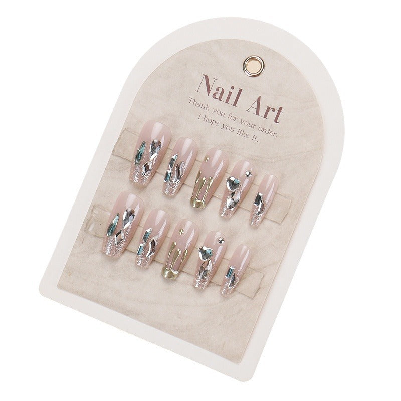 Decorative Rhinestone-Embellished Press-On Nail Art Stornfield