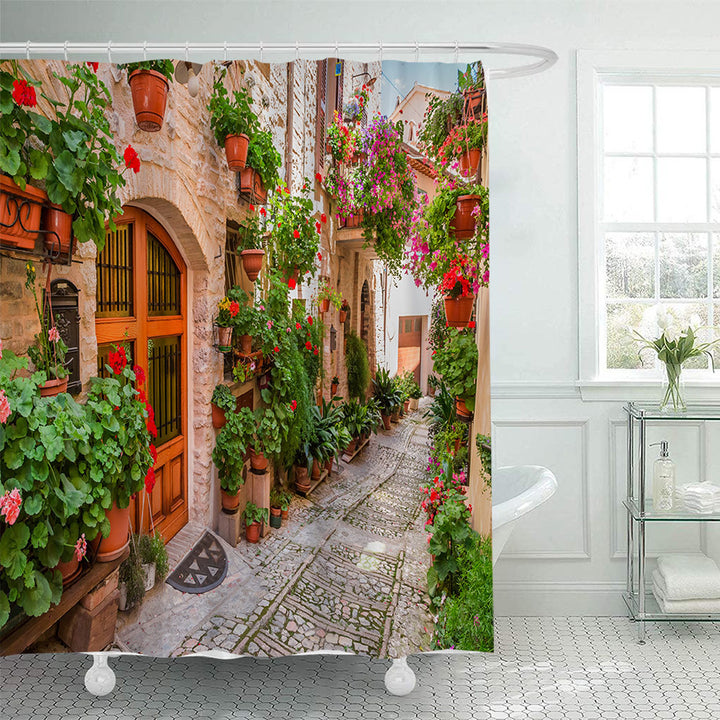 Floral Lane-Inspired Shower Curtain Stornfield