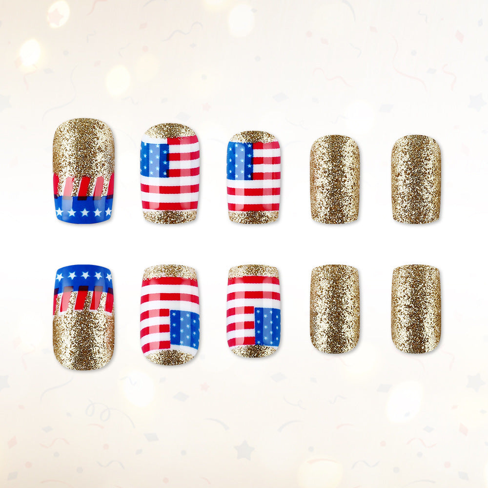 Sparkling Patriotic Nail Art Stornfield