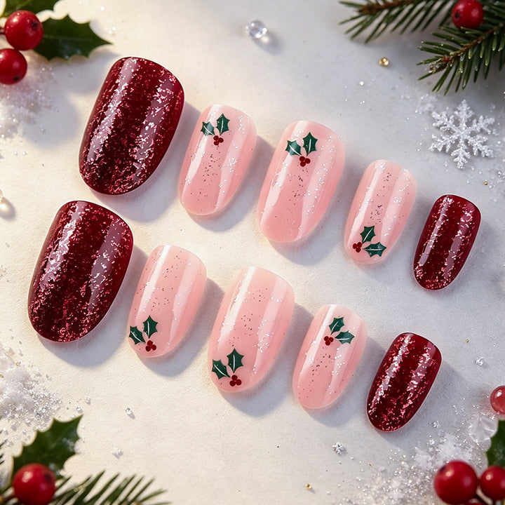 Festive Holiday Gel Nail Wraps Stornfield