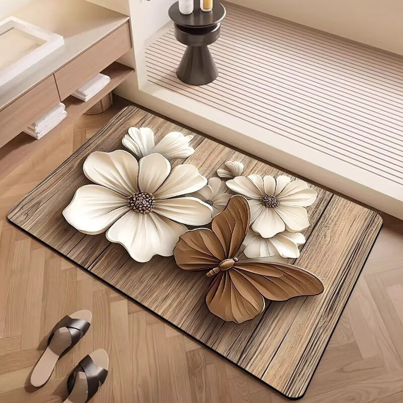 Decorative Floral Patterned Area Rug