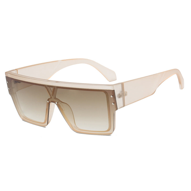 Women futuristic oversized sunglasses with clear lenses Stornfield