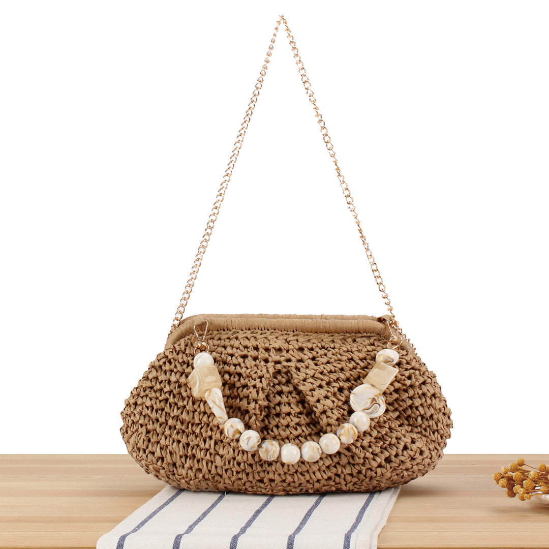 Braided Clutch with Pearl Accent Stornfield